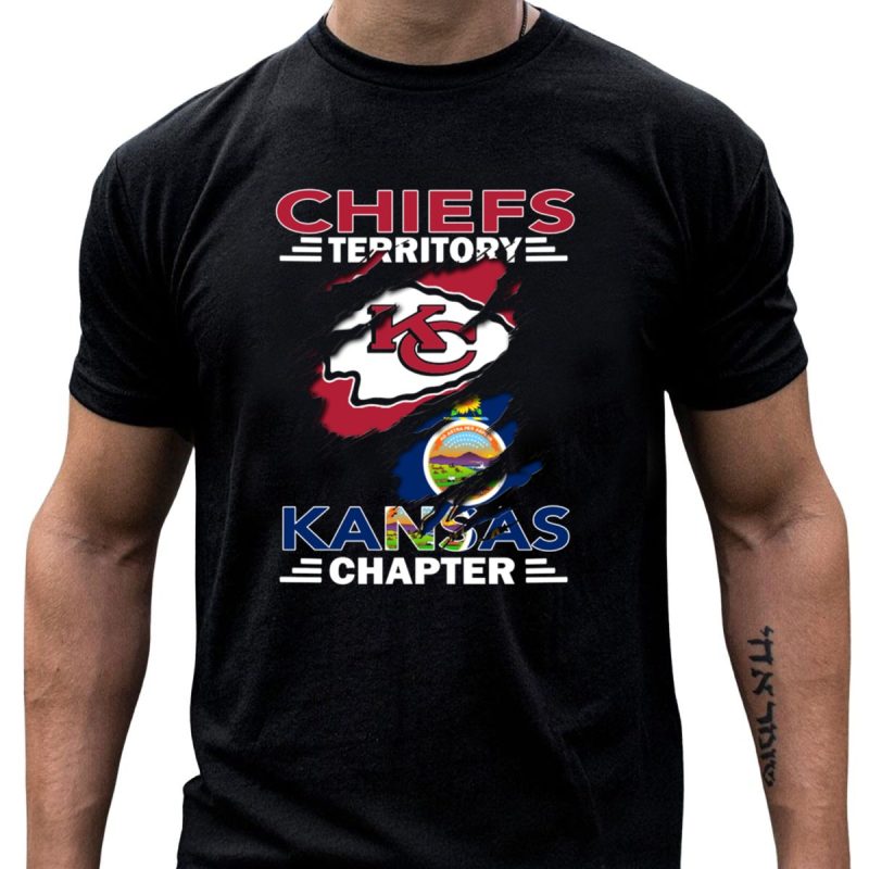 Chiefs Territory Kansas Chapter Kc Logo And Kansas State Flag T Shirt T Shirt 1 1