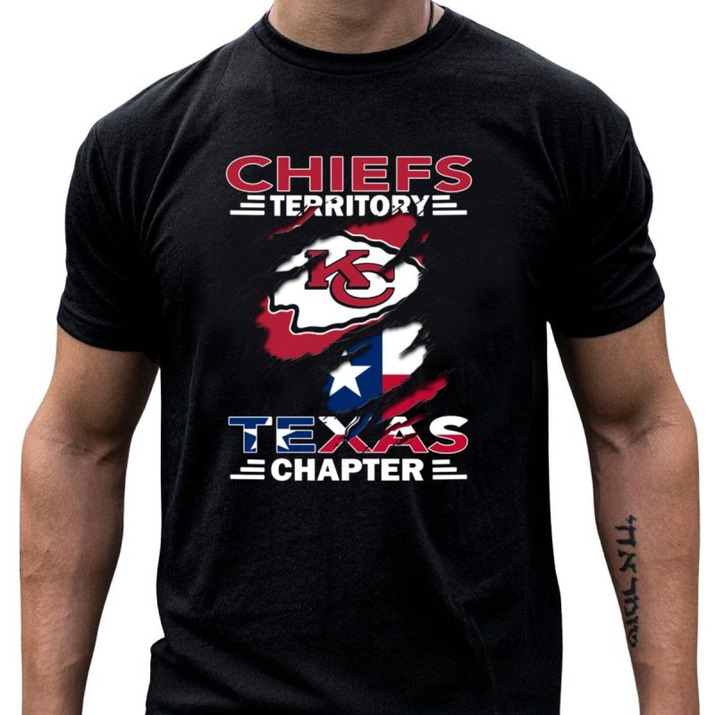 Chiefs Territory Kc Logo Over Texas Flag Texas Chapter T Shirt T Shirt 1 1