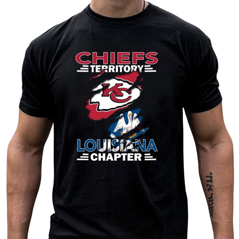 Chiefs Territory Louisiana Chapter Kc Logo And State Flag T Shirt T Shirt 1 1