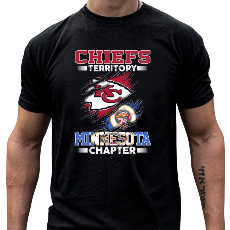 Chiefs Territory Minnesota Chapter Kc Logo And Minnesota State Flag T Shirt T Shirt 1 1