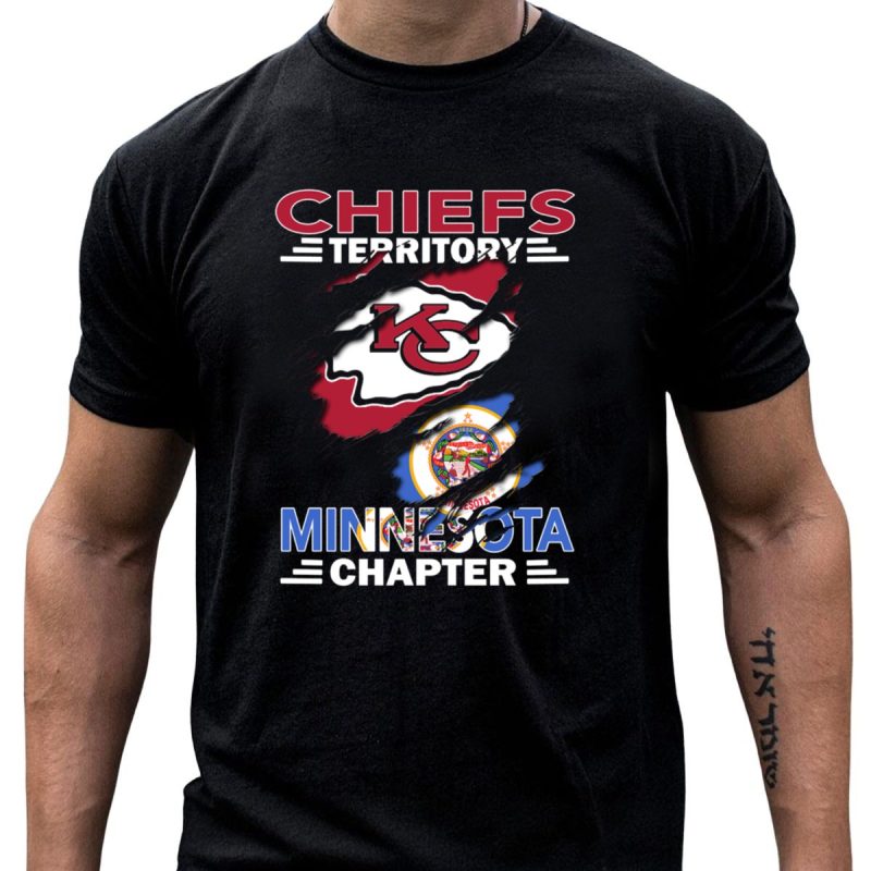 Chiefs Territory Minnesota Chapter With Kansas City Logo And Minnesota State Emblem T Shirt T Shirt 1 1