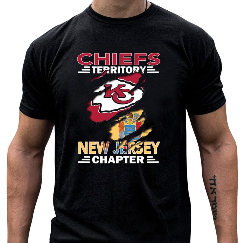Chiefs Territory New Jersey Chapter Kc Logo And State Emblem T Shirt T Shirt 1 1
