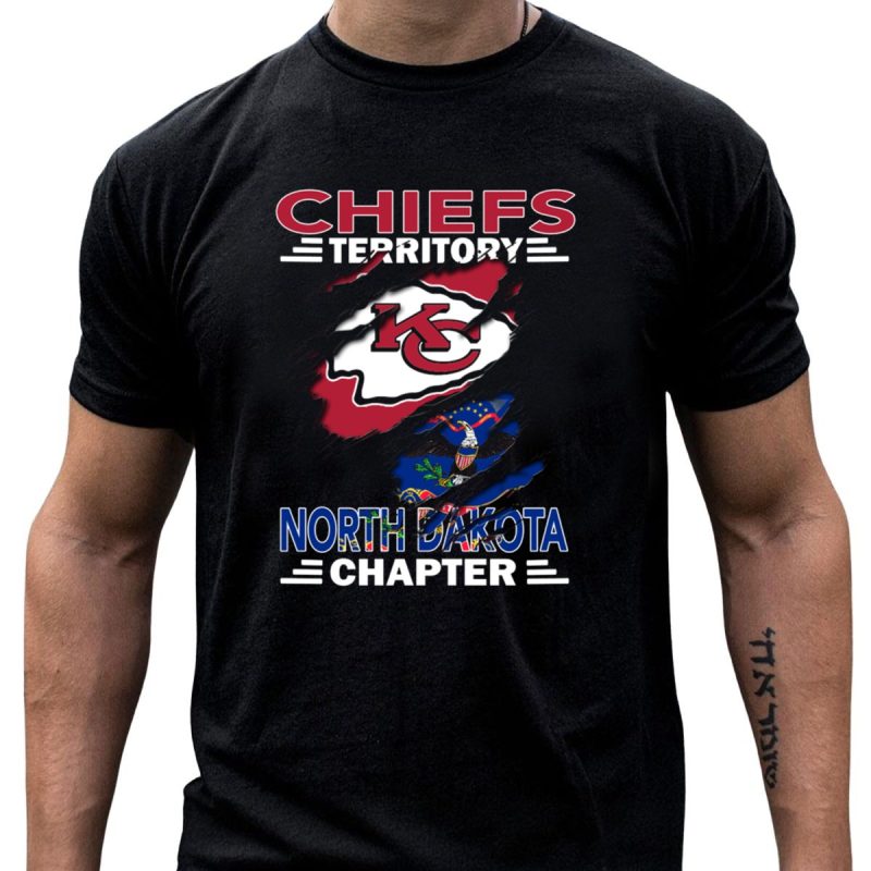Chiefs Territory North Dakota Chapter Kc Logo State Flag T Shirt T Shirt 1 1