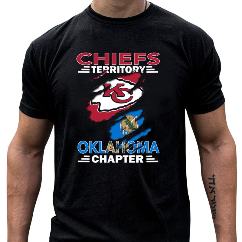 Chiefs Territory Oklahoma Chapter Kc Logo And State Flag Combo T Shirt T Shirt 1 1