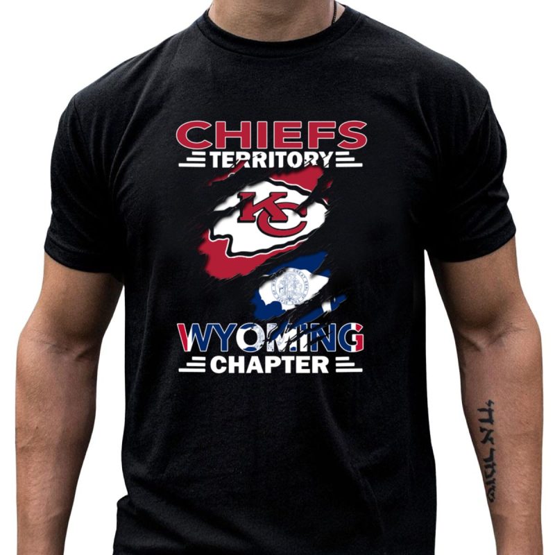 Chiefs Territory Wyoming Chapter Kc Chiefs Logo And Wyoming Seal T Shirt T Shirt 1 1