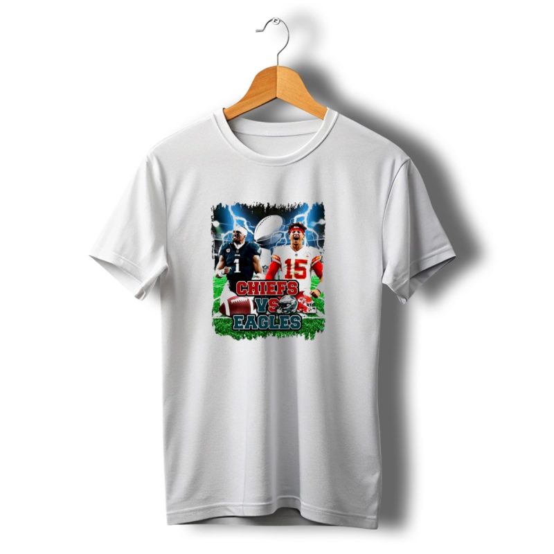 Chiefs Vs Eagles Patrick Mahomes Jalen Hurts Super Bowl Lix T Shirt T Shirt 1 1 1