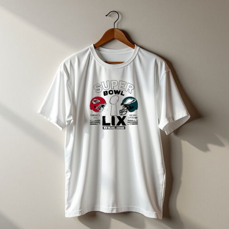 Chiefs Vs Eagles Super Bowl Lix New Orleans February 9 2025 Caesars Superdome T Shirt T Shirt 1 1