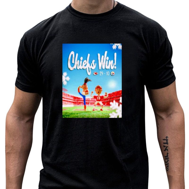 Chiefs Win 29 10 Kansas City Victory Over Pittsburgh Steelers T Shirt T Shirt 1 1