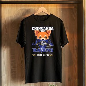 Chihuahua and Ravens for Life Baltimore Ravens T-Shirt