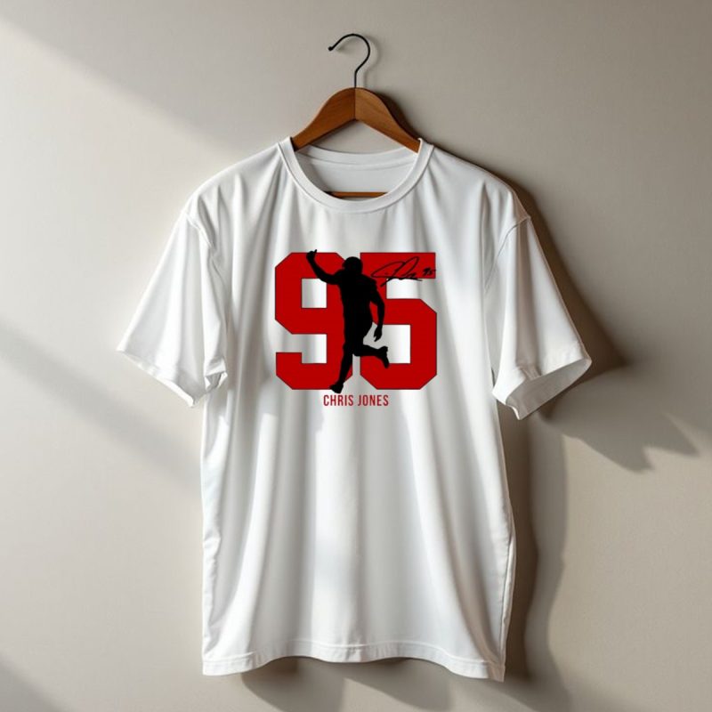 Chris Jones 95 Kansas City Chiefs Silo Signature Action Number T Shirt T Shirt 1 1