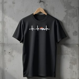 Christmas Football Denver Broncos Team Heartbeat T-Shirt