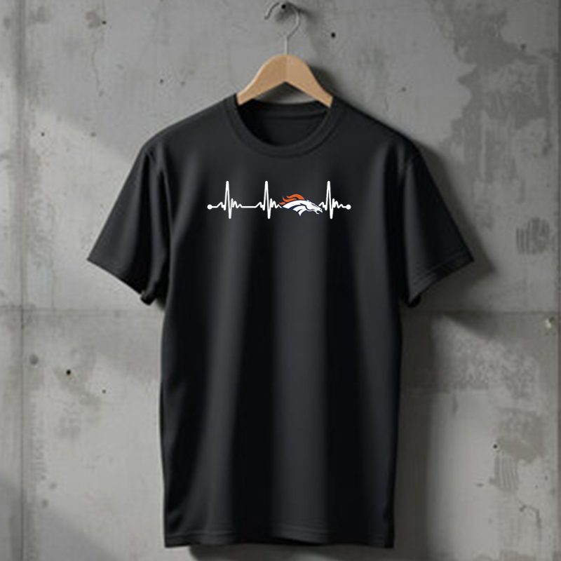 Christmas Football Denver Broncos Team Heartbeat T Shirt 1 T Shirt 1