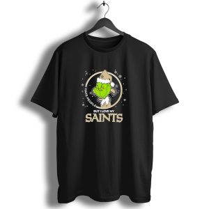 Christmas Grinch I Hate People But I Love My New Orleans Saints T Shirt