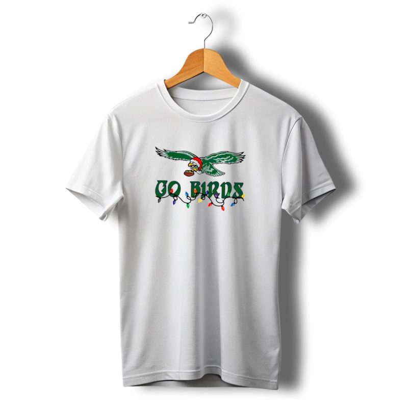 Christmas Philly Eagles Santa Go Birds Holiday Lights T Shirt T Shirt 1 1