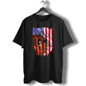 Cincinnati Bengals American Flag Crack Pattern Theme T-Shirt