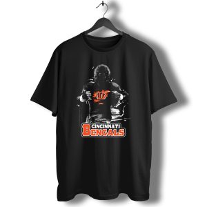 Cincinnati Bengals B Icon Football Player Splash Effect T-Shirt