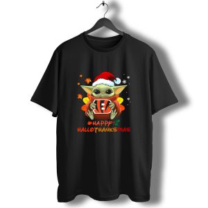 Cincinnati Bengals Baby Yoda Happy Hallothanksmas 505 L1PTT T-Shirt