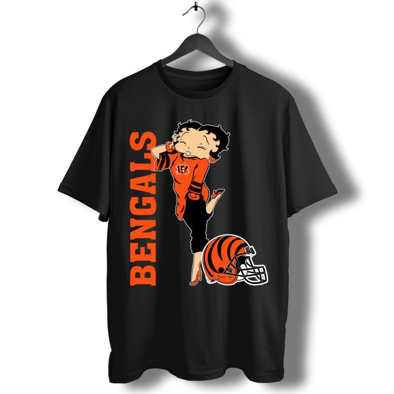 Cincinnati Bengals Betty Boops T Shirt T Shirt 1