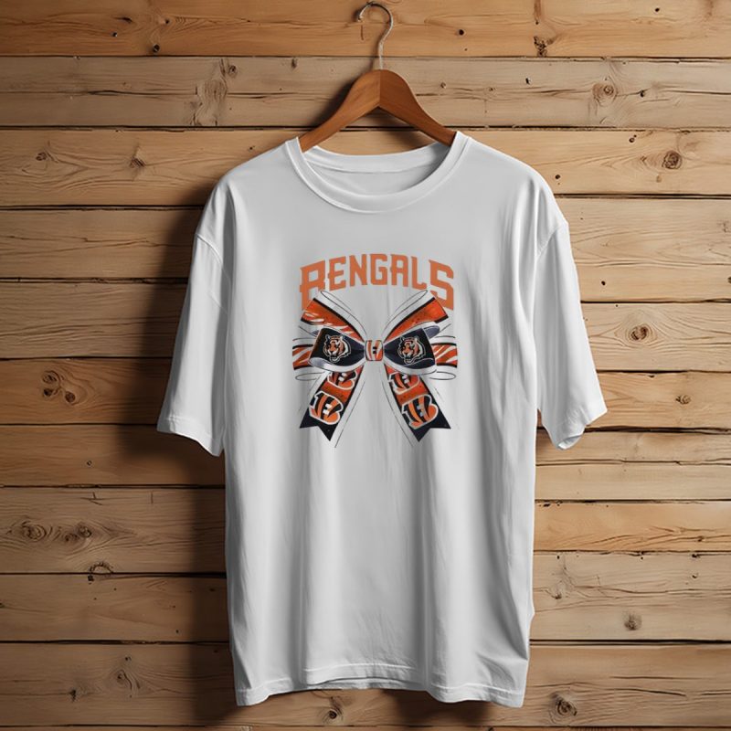 Cincinnati Bengals Bow Featuring Iconic Tiger Logos T Shirt 1 T Shirt 1