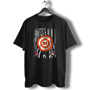 Cincinnati Bengals Captain America Shield T-Shirt