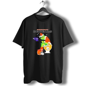 Cincinnati Bengals Grinch Steelers Ravens Toilet Christmas Santa T-Shirt