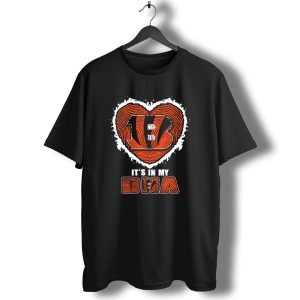 Cincinnati Bengals Its in My DNA Heart Fingerprint T-Shirt