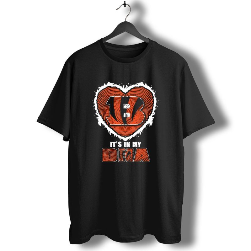 Cincinnati Bengals Its In My Dna Heart Fingerprint T Shirt 1 T Shirt 1