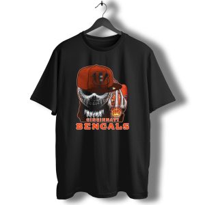 Cincinnati Bengals Jackskull Halloween Football Fan Gear T-Shirt