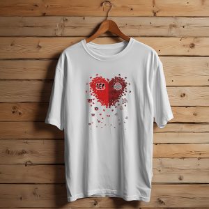 Cincinnati Bengals Ohio State Buckeye Heart Shape T-Shirt