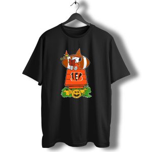 Cincinnati Bengals Snoopy Halloween Pumpkin Football Theme T-Shirt