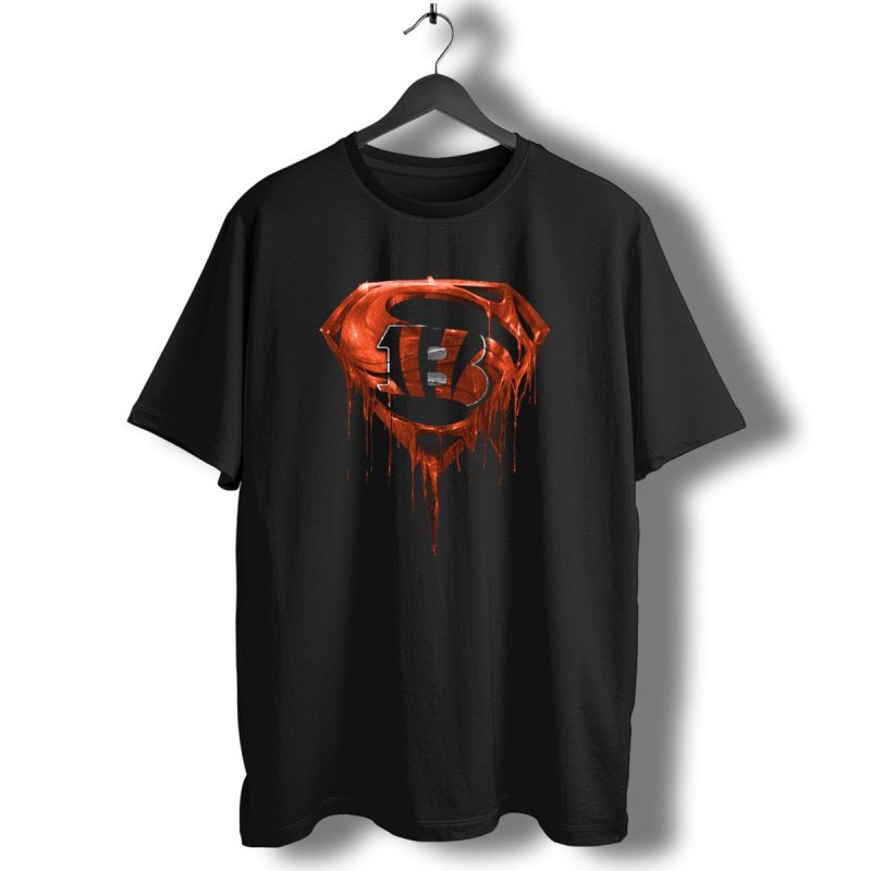 Cincinnati Bengals Superman Logo Fusion T Shirt 1 T Shirt 1