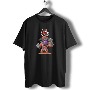 Cincinnati Bengals Thanos Fan Crossover With Gauntlet And Team T-Shirt