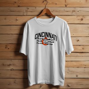 Cincinnati Bengals Tiger with Orange Leaf and Waving Stripes T-Shirt