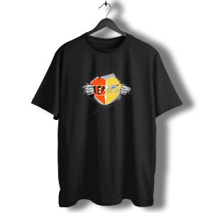 Cincinnati Bengals Toledo Rockets Heart Logo Fusion T-Shirt