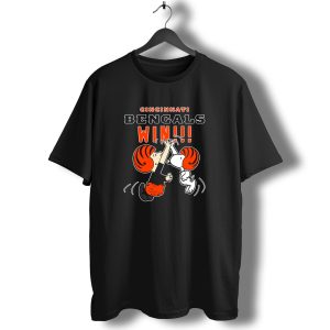 Cincinnati Bengals Win Football Celebration With Cartoon Characters T-Shirt