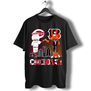 Cincinnati Reds and Cincinnati Bengals City Skyline T-Shirt