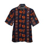 Classic Chicago Bears Logo With Icons And Hibiscus Hawaiian Shirt