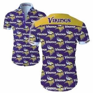 Classic Logo Pattern Minnesota Vikings Hawaiian Shirt