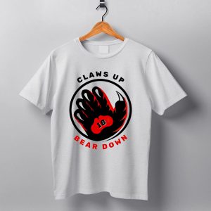 Claws Up Bear Down 18 Caleb Williams Chicago Bears T Shirt