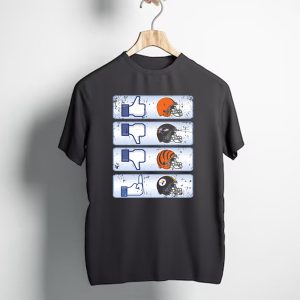 Cleveland Browns 69 Helmet Thumbs Up Like Steelers Bengals Ravens Logos T-Shirt