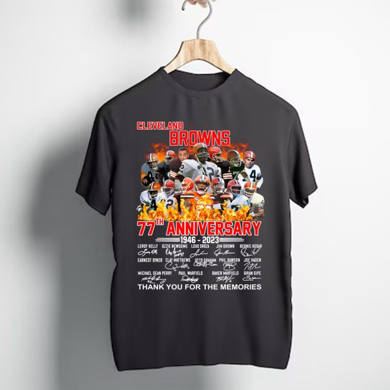 Cleveland Browns 77Th Anniversary 1946 2023 Signatures T Shirt T Shirt 1