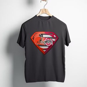 Cleveland Browns And Ohio State Buckeyes Superman T-Shirt