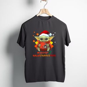 Cleveland Browns Baby Yoda Happy Hallothanksmas T-Shirt