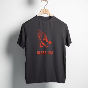 Cleveland Browns Bless Em Praying Hands Tribute Fans T-Shirt