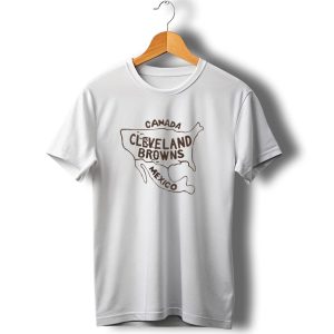 Cleveland Browns Canada Mexico Map T-Shirt