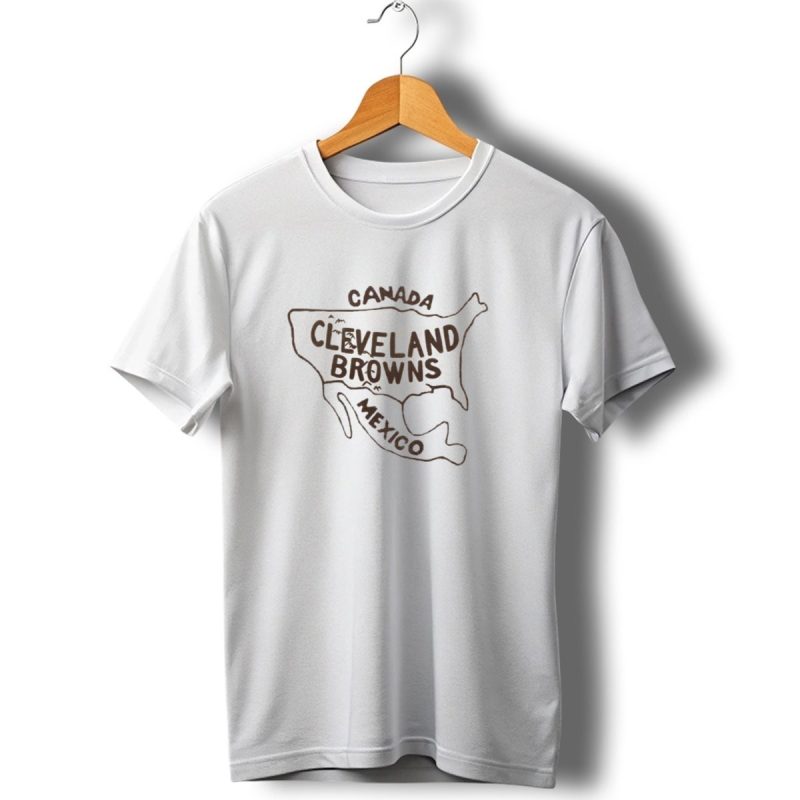 Cleveland Browns Canada Mexico Map T Shirt 1 T Shirt 1