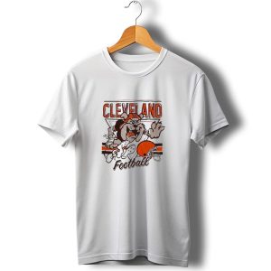 Cleveland Browns Cartoon Dawg with Helmet Football T-Shirt