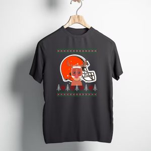Cleveland Browns Christmas Reindeer Helmet T-Shirt
