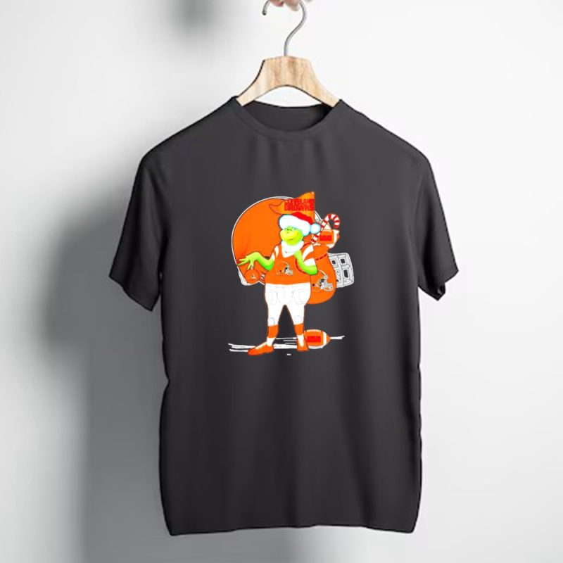 Cleveland Browns Christmas Santa Grinch Football T Shirt 1 T Shirt 1