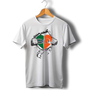 Cleveland Browns Florida Gators Heart Burst T-Shirt
